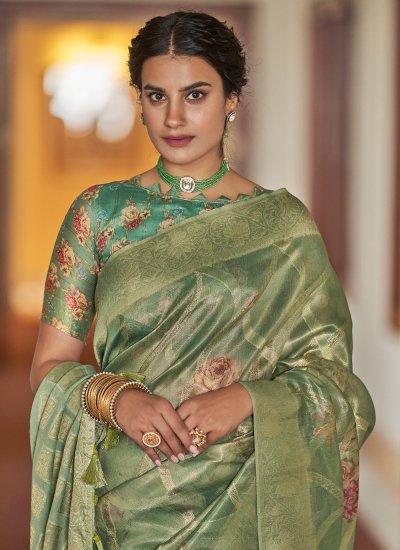 Royal Green Ceremonial Designer Traditional Saree