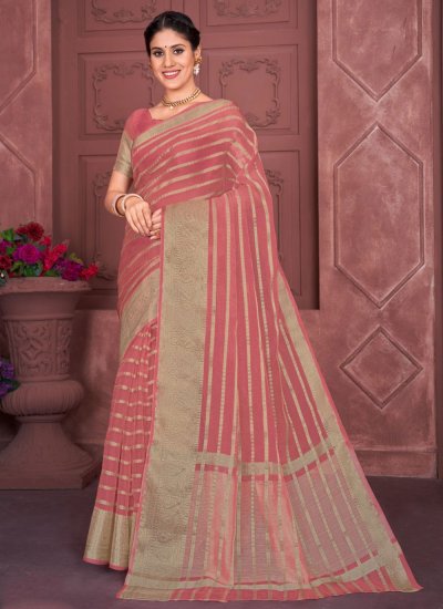 Royal Pink Contemporary Style Saree