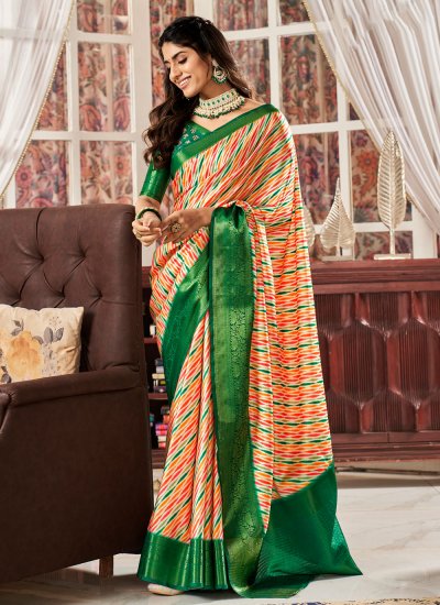 Satin Multi Colour Contemporary Saree