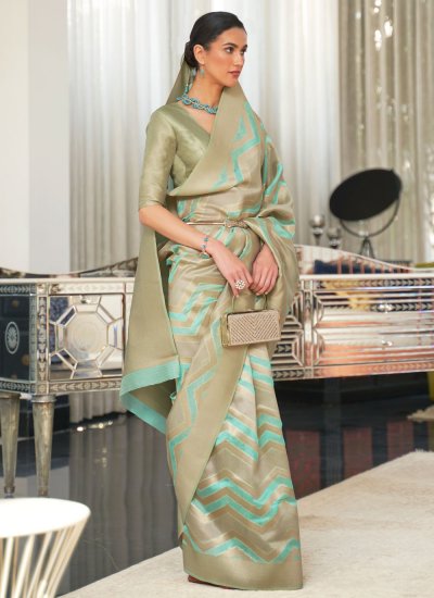 Sea Green Weaving Designer Saree