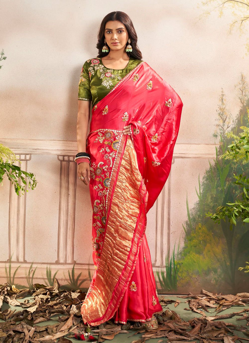 Buy Red Pure Silk Hand Block Printing Floral Sinduri Saree For Women by  Shorshe Clothing Online at Aza Fashions.