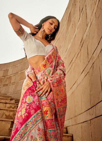 Silk Woven Saree in Multi Colour