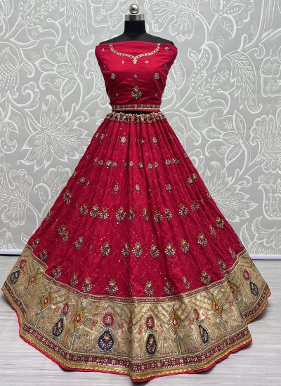 Spectacular Silk Embroidered Rani Trendy Lehenga Choli