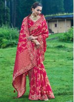 Sumptuous Rani Embroidered Silk Classic Saree