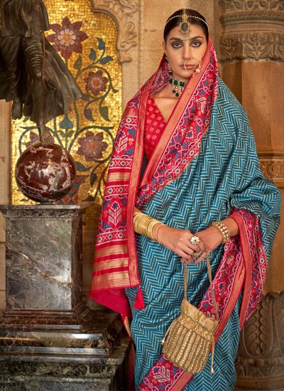 Sumptuous Weaving Banarasi Silk Blue Saree