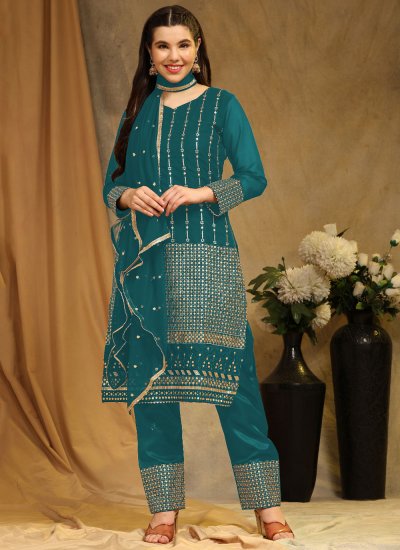 Teal Color Salwar Suit