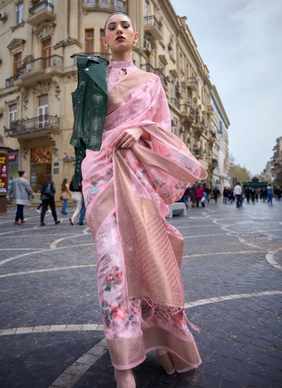 Trendy Saree Weaving Brasso in Pink