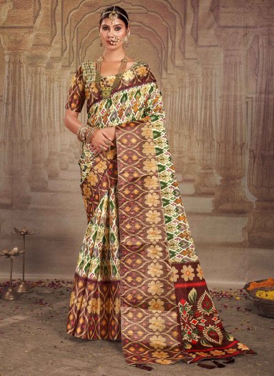 Nalli - Look elegant in this Multi Color Kanchipuram Silk Saree with Half  and half design on body and Zari border,are enhancing the overall look of  the Saree. Price: INR.15,415.00/- Click here