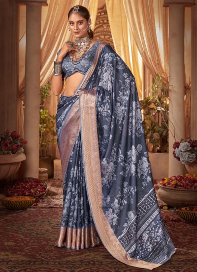 Tussar Silk Weaving Classic Saree in Blue