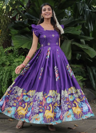 Unique Purple Gown 