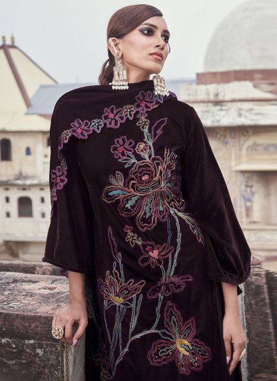 Urbane Velvet Trendy Salwar Suit