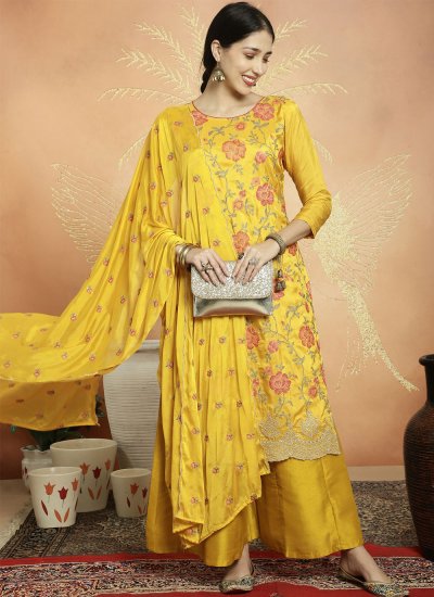 Yellow Color Designer Salwar Kameez