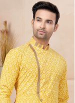 Yellow Engagement Indo Western