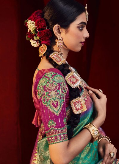 Adorning Dimond Art Silk Traditional Saree