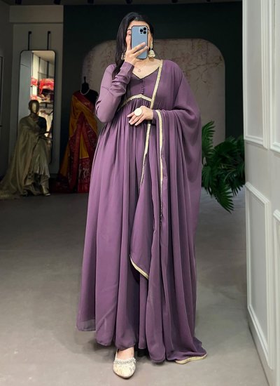 Alluring Georgette Trendy Gown