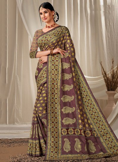 Blissful Embroidered Art Silk Trendy Saree