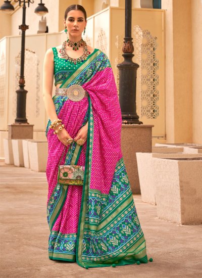 Classy Weaving Mehndi Designer Traditional Saree