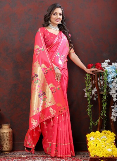 Divine Pink Classic Saree