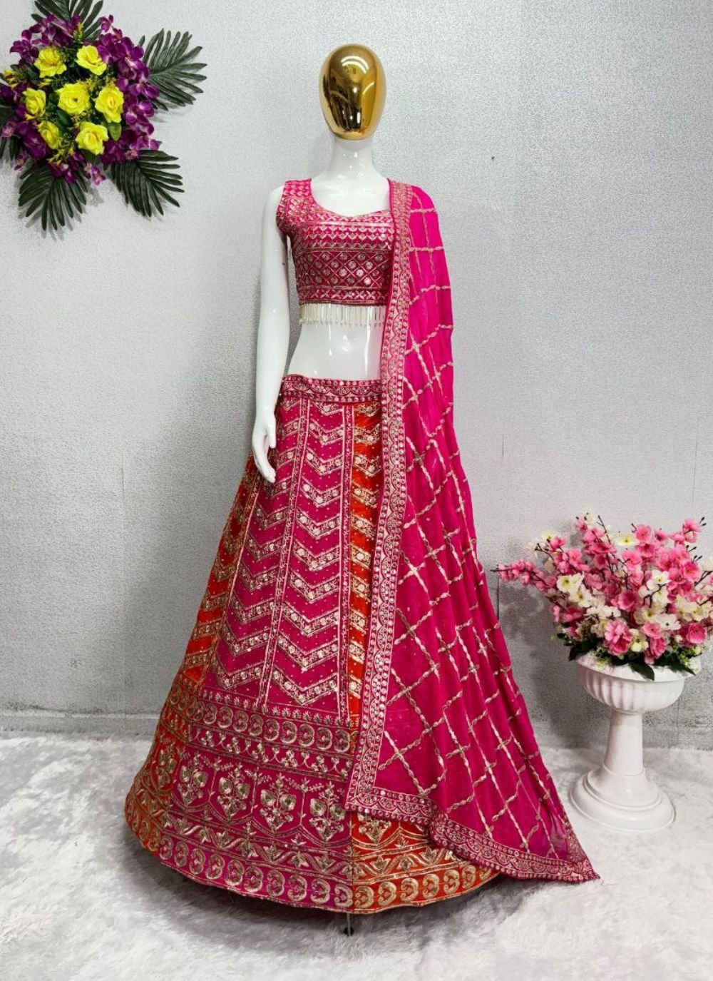Gorgeous Pink Lehengas That We Recently potted On Real Brides!
