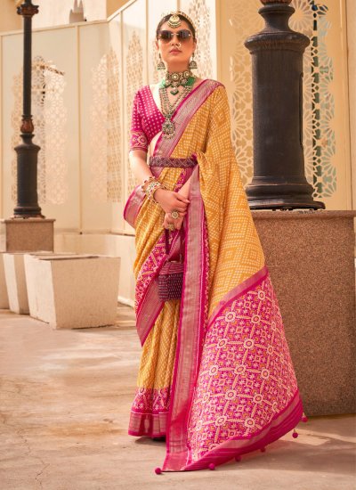 Enchanting Printed Silk Designer Traditional Saree