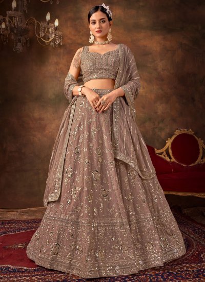 weddinglehengasonlineindia #lehangacholi2016 Define your own style in this wine  color silk emb… | Designer lehenga choli, Lehenga choli online, Party wear  lehenga