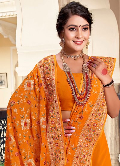 Glowing Georgette Party Saree