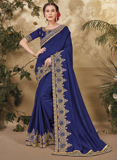Imperial Vichitra Silk Contemporary Saree