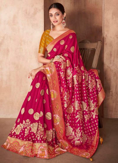 Impressive Embroidered Silk Trendy Saree
