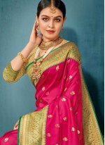 Invaluable Silk Woven Trendy Saree