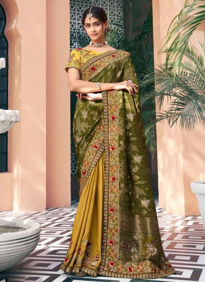 Lovable Green Party Trendy Saree