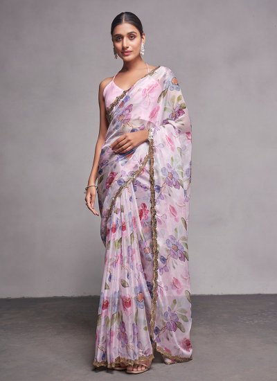 Magnificent Printed Multi Colour Trendy Saree