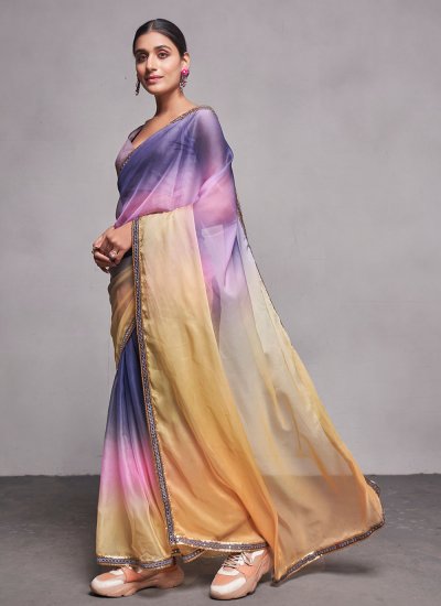 Mesmeric Multi Colour Printed Contemporary Saree