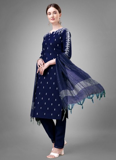 Precious Cotton Embroidered Salwar Suit