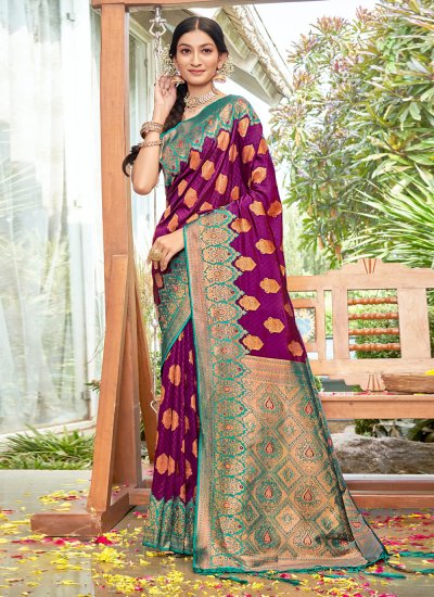 Purple Color Traditional Designer Saree