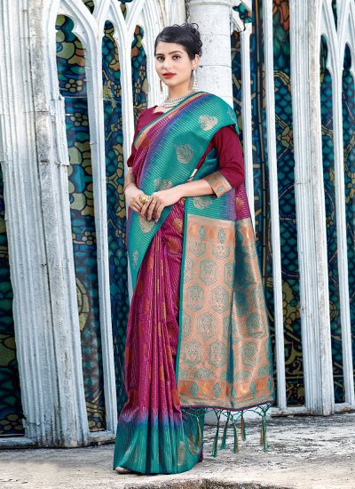 Purple Engagement Traditional Designer Saree