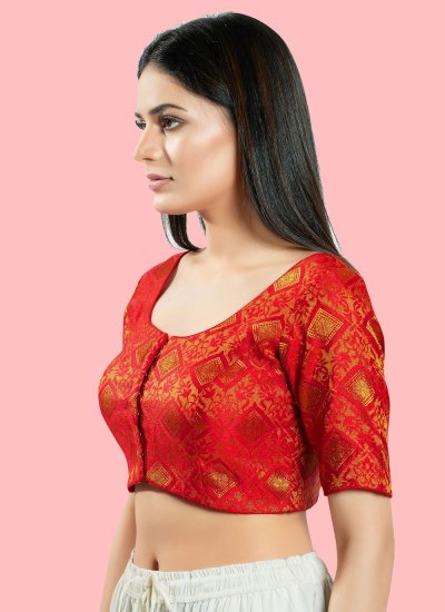 Red Casual Designer Blouse