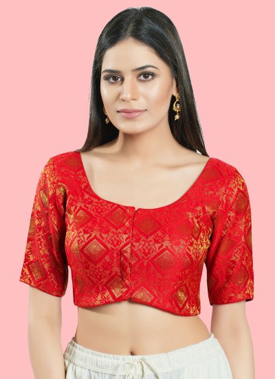 Red Casual Designer Blouse
