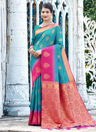 Savory Banarasi Silk Traditional Designer Saree