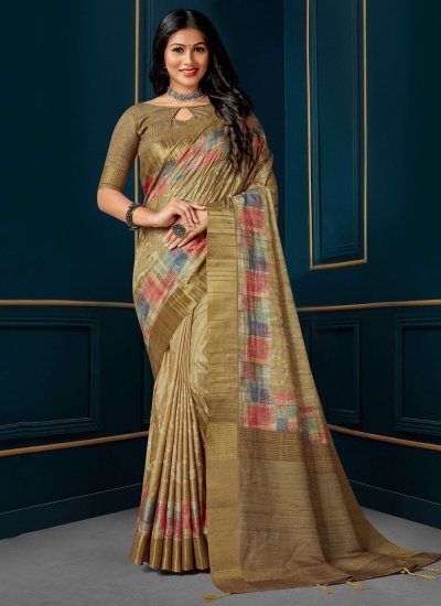 Silk Embroidered Multi Colour Trendy Saree