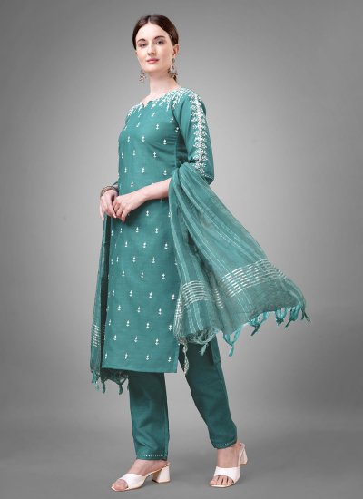 Snazzy Sequins Cotton Salwar Suit