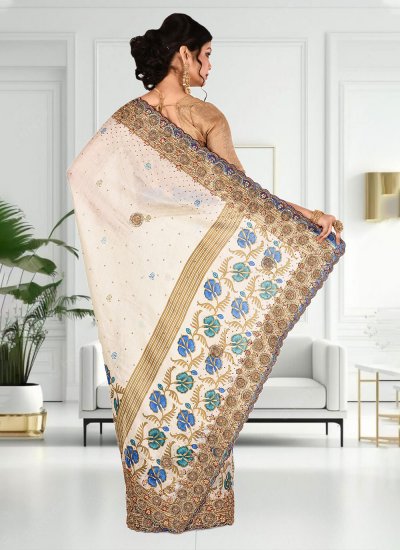 Sterling Off White Contemporary Saree
