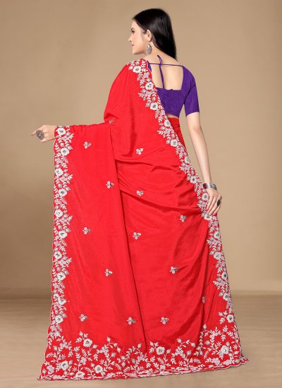 Wonderous Embroidered Silk Contemporary Saree
