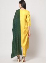 Yellow Silk Pant Style Suit