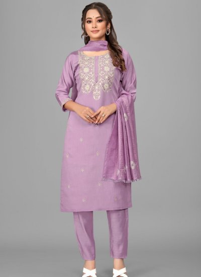 Zesty Muslin Embroidered Readymade Suit