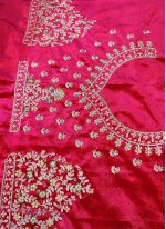 A Line Lehenga Choli Sequins Velvet in Pink
