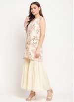 Absorbing Off White Engagement Readymade Salwar Suit