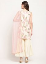 Absorbing Off White Engagement Readymade Salwar Suit