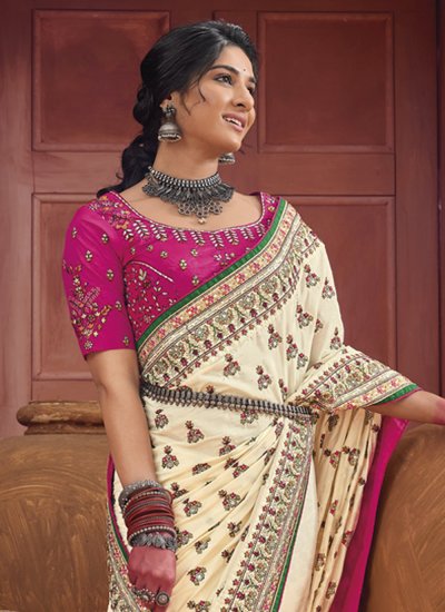 Adorable Banarasi Silk Embroidered Classic Saree