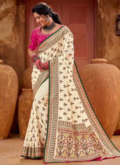 Adorable Banarasi Silk Embroidered Classic Saree