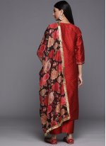 Adorable Embroidered Silk Blend Maroon Trendy Salwar Kameez